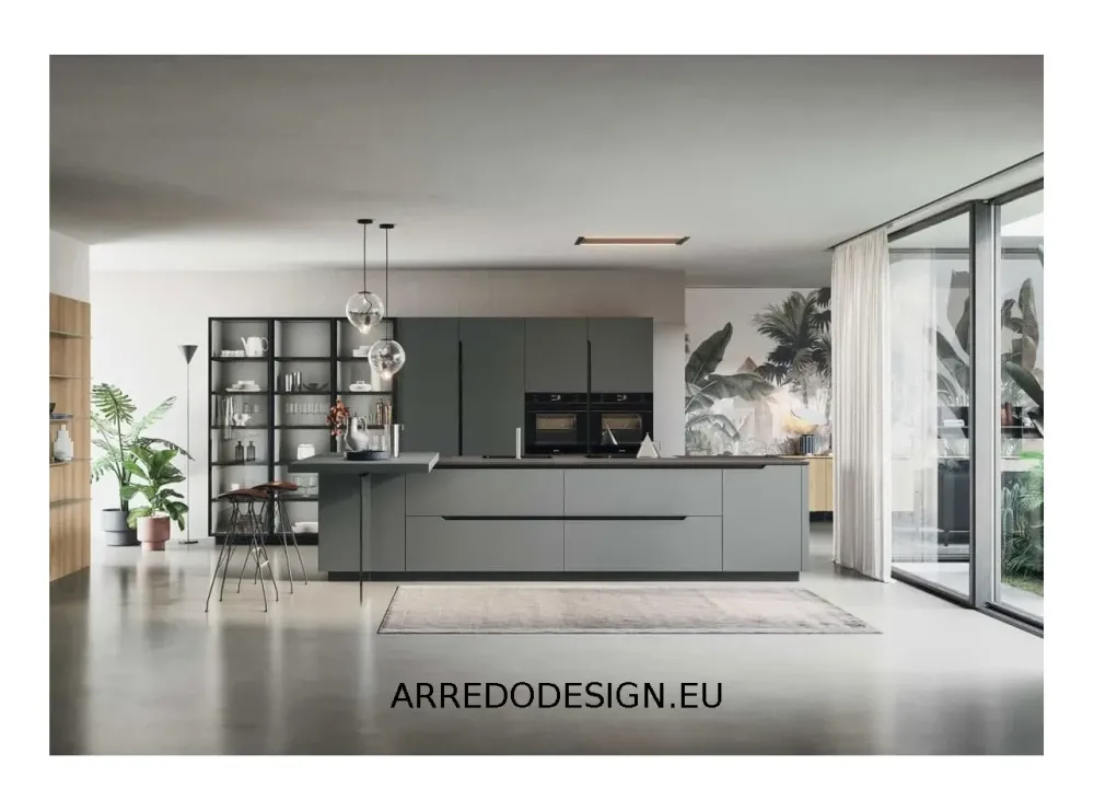 Cucina altri colori moderna con isola Emporio^Dibiesse Best