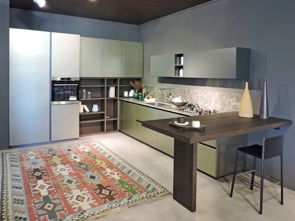 Hot Cucina altri colori moderna ad angolo Logica 2.2 l90 in offerta Cucine Ad Angolo|Cucine Moderne