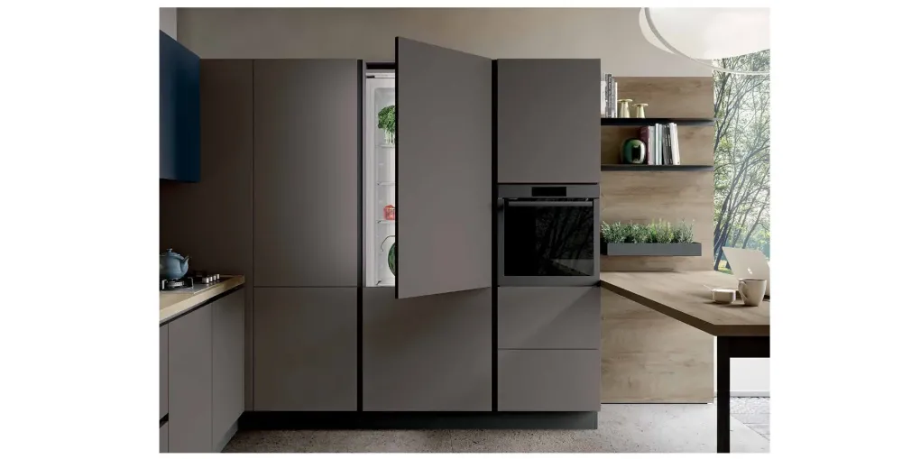 Cucina altri colori moderna ad angolo Tropea dm0683 in Offerta Outlet Cucine Ad Angolo|Cucine Moderne