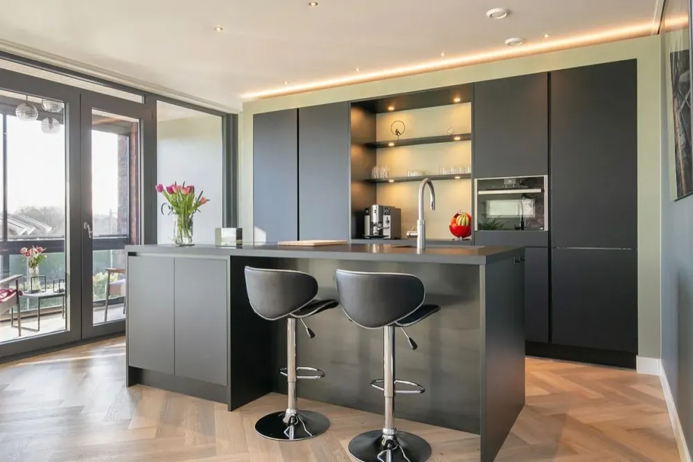 Discount Cucina antracite design con isola Ingrosso cucine moderne icm82 in Offerta Outlet Cucine Ad Isola|Cucine Design