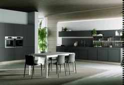 Clearance Cucina antracite design Penta / lungomare compo 11 scontata Cucine Lineari|Cucine Design