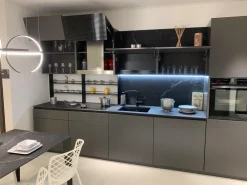 Outlet Cucina antracite moderna lineare Libra Cucine Lineari|Cucine Moderne