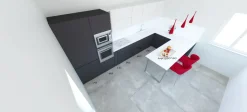 Astra Cucina antracite moderna lineare Sp22 scontata- Cucine Lineari|Cucine Moderne
