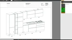 Cucina moderna lineare grigio in laminato materico Ginevra^Aran Outlet