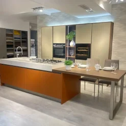 Clearance Cucina arancione design con isola Oyster pro laccata opaco a soli 13700€ Cucine Ad Isola|Cucine Design