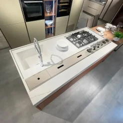 Clearance Cucina arancione design con isola Oyster pro laccata opaco     a soli 13700€ Cucine Ad Isola|Cucine Design