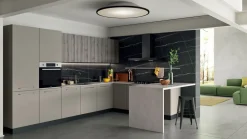 Cucina moderna ad angolo altri colori in laminato materico Easy 6^Ar-Due New