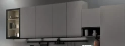 Ar-Due Cucina moderna lineare grigia in laminato opaco Easy promo- Cucine Lineari|Cucine Moderne