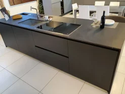 Discount Cucina moderna con isola grigia in laccata opaco K6 asia Cucine Ad Isola|Cucine Moderne