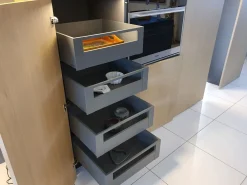 Discount Cucina moderna con isola grigia in laccata opaco K6 asia Cucine Ad Isola|Cucine Moderne