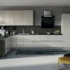 Outlet Cucina moderna con penisola bianca in laccata opaco Round Cucine Con Penisola|Cucine Moderne