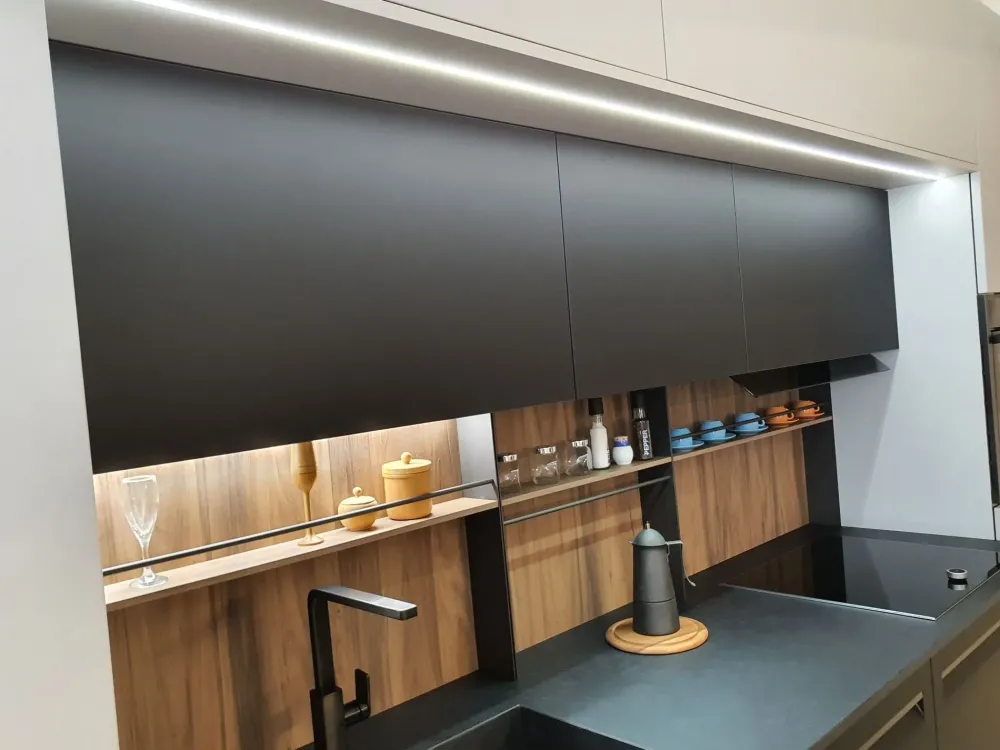 Arredo3 Cucina moderna lineare altri colori in laccata opaco K8 tekna- Cucine Lineari|Cucine Moderne