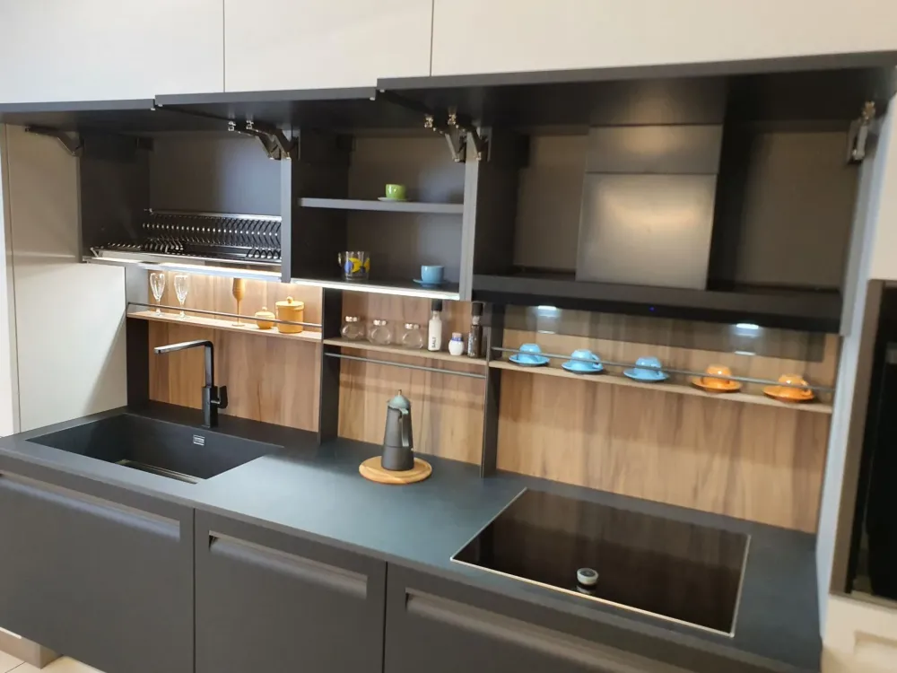 Arredo3 Cucina moderna lineare altri colori in laccata opaco K8 tekna- Cucine Lineari|Cucine Moderne
