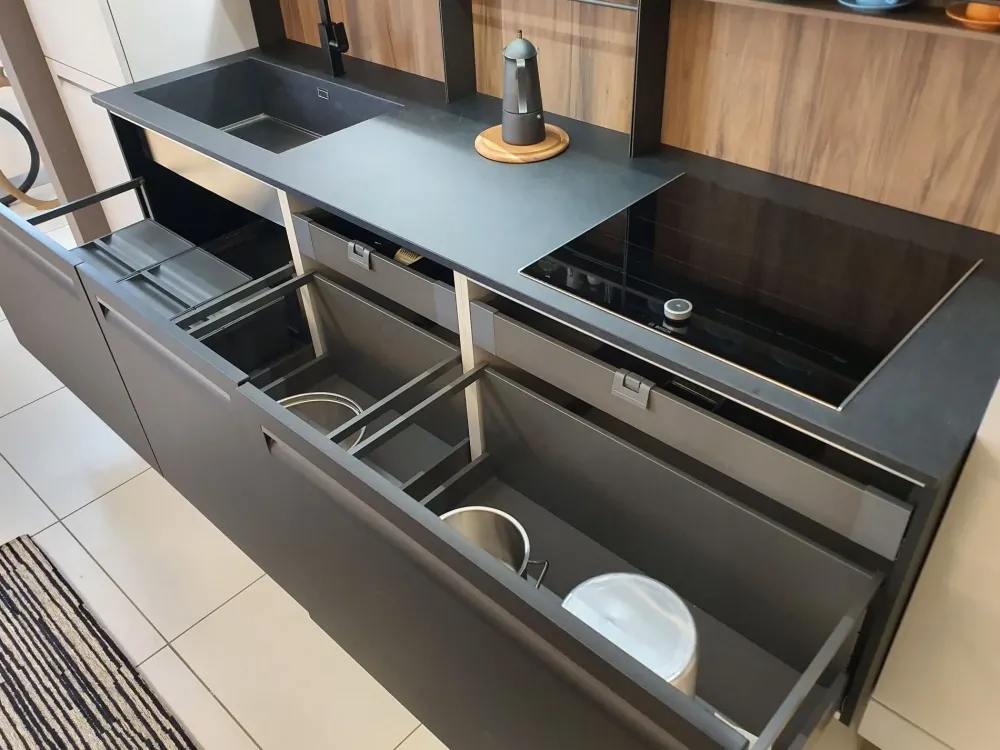 Arredo3 Cucina moderna lineare altri colori in laccata opaco K8 tekna- Cucine Lineari|Cucine Moderne
