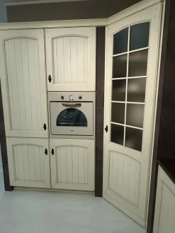 Arrex Cucina country ad angolo bianca in legno Morgana- Cucine Ad Angolo|Cucine Country