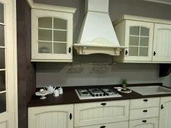 Arrex Cucina country ad angolo bianca in legno Morgana- Cucine Ad Angolo|Cucine Country