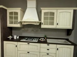 Arrex Cucina country ad angolo bianca in legno Morgana- Cucine Ad Angolo|Cucine Country