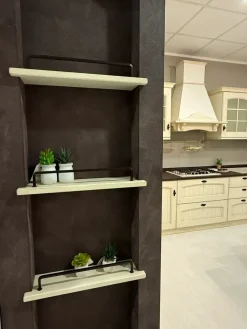 Arrex Cucina country ad angolo bianca in legno Morgana- Cucine Ad Angolo|Cucine Country