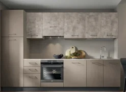 Arrex Cucina moderna lineare in laminato materico. Composizione 315-02. Altri colori.- Cucine Lineari|Cucine Moderne