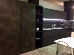 Cucina design lineare antracite in laccata Atelier - paolo biordi designer^Artigianale Outlet