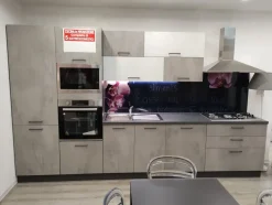 Outlet Cucina moderna lineare altri colori in melaminico Cucina kira cm 360 h 216 Cucine Lineari|Cucine Moderne