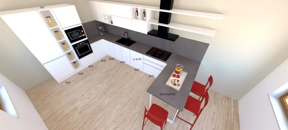 CUCINA con penisola Line SCONTATA^Astra Sale