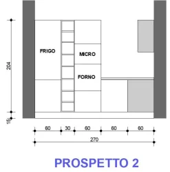 CUCINA con penisola Line SCONTATA^Astra Sale