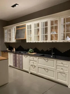 Sale Cucina bianca country ad isola Portrait Aster in Offerta Outlet. Cucine Ad Isola|Cucine Country