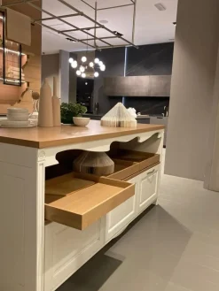 Sale Cucina bianca country ad isola Portrait Aster in Offerta Outlet. Cucine Ad Isola|Cucine Country