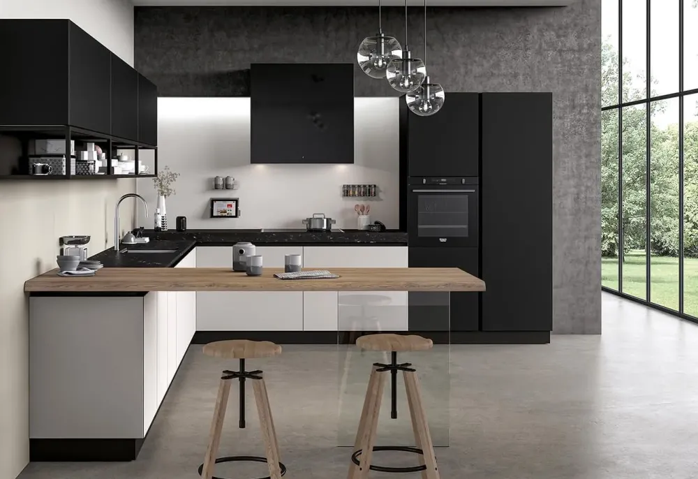 Cucina bianca design ad angolo Vetro a soli 17027 Euro^Arredo3 Sale