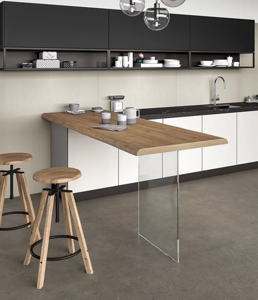 Cucina bianca design ad angolo Vetro a soli 17027 Euro^Arredo3 Sale