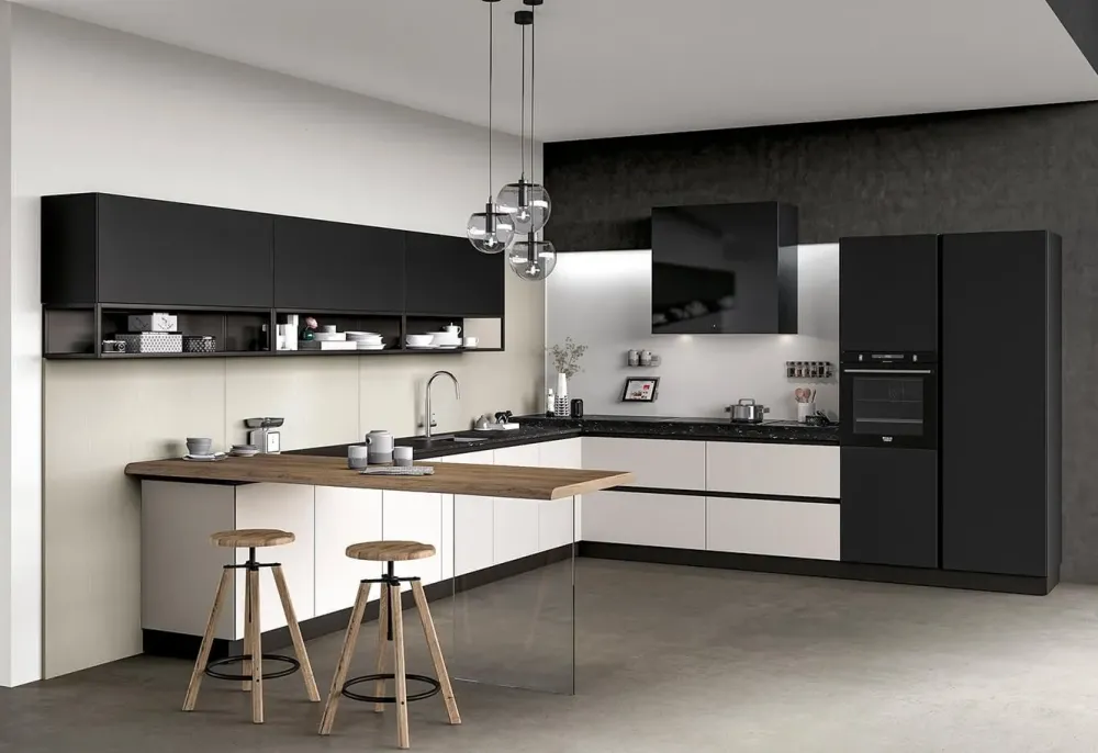 Cucina bianca design ad angolo Vetro a soli 17027 Euro^Arredo3 Sale