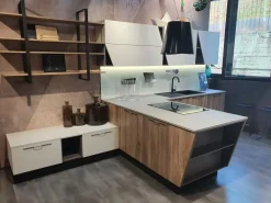 Aran Cucina bianca design ad angolo Mia in Offerta Outlet- Cucine Ad Angolo|Cucine Design