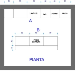 Cucina bianca design con isola Kali a soli 7300 Euro^Arredo3