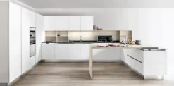Discount Cucina bianca design con penisola Mary a soli 18607 Euro Cucine Con Penisola|Cucine Design
