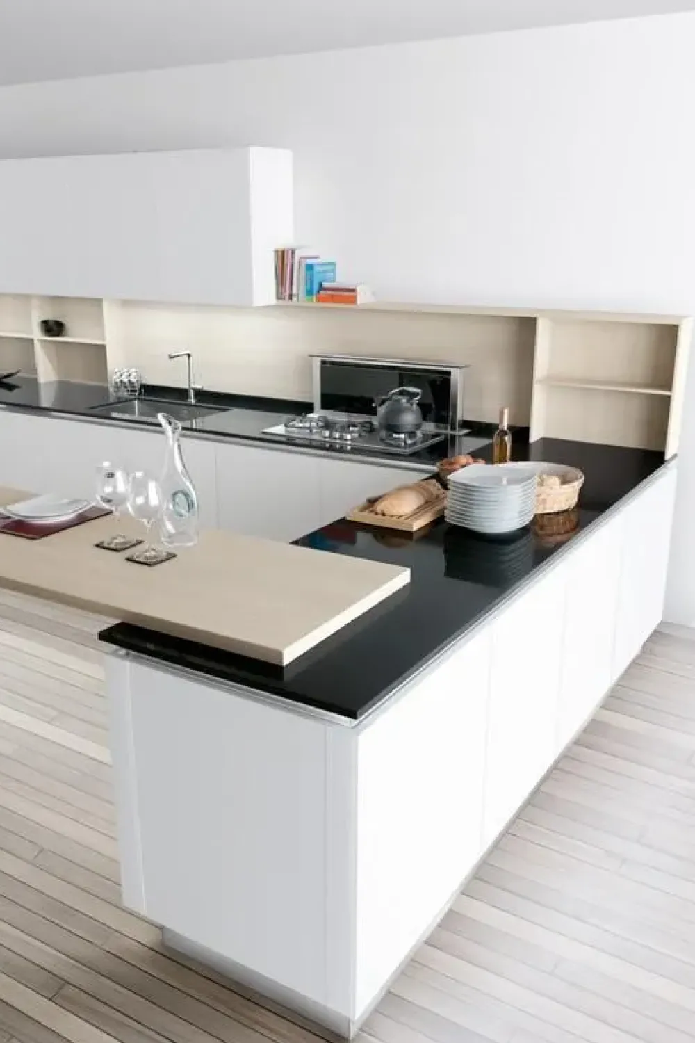 Discount Cucina bianca design con penisola Mary a soli 18607 Euro Cucine Con Penisola|Cucine Design