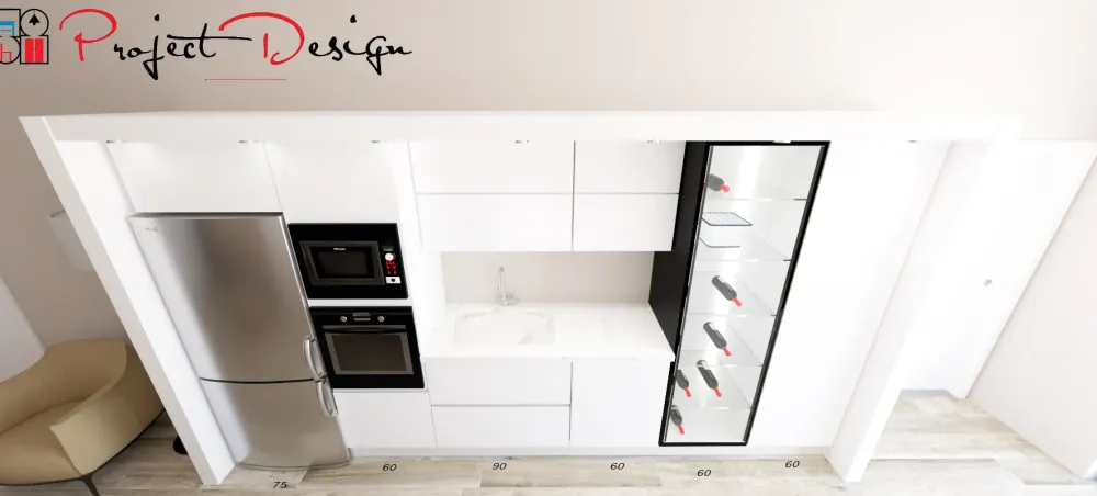 Cucina bianca design con isola Kali in offerta^Arredo3