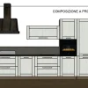 Stosa Cucina bianca industriale lineare City- Cucine Lineari