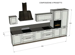Stosa Cucina bianca industriale lineare City- Cucine Lineari