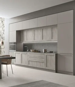 Stosa Cucina bianca industriale lineare City- Cucine Lineari