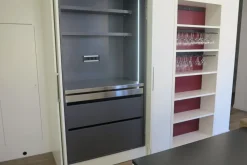 Cucina bianca moderna ad isola Kristal in Offerta Outlet^Artigianale Best