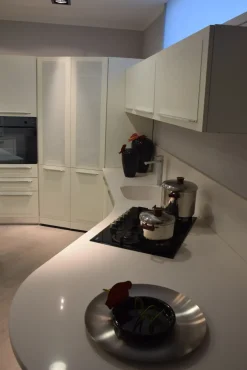 Dibiesse Cucina bianca moderna ad angolo Quadra- Cucine Ad Angolo|Cucine Moderne