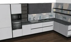 Creo Cucina bianca moderna ad angolo Jey a soli 8000 Euro- Cucine Ad Angolo|Cucine Moderne