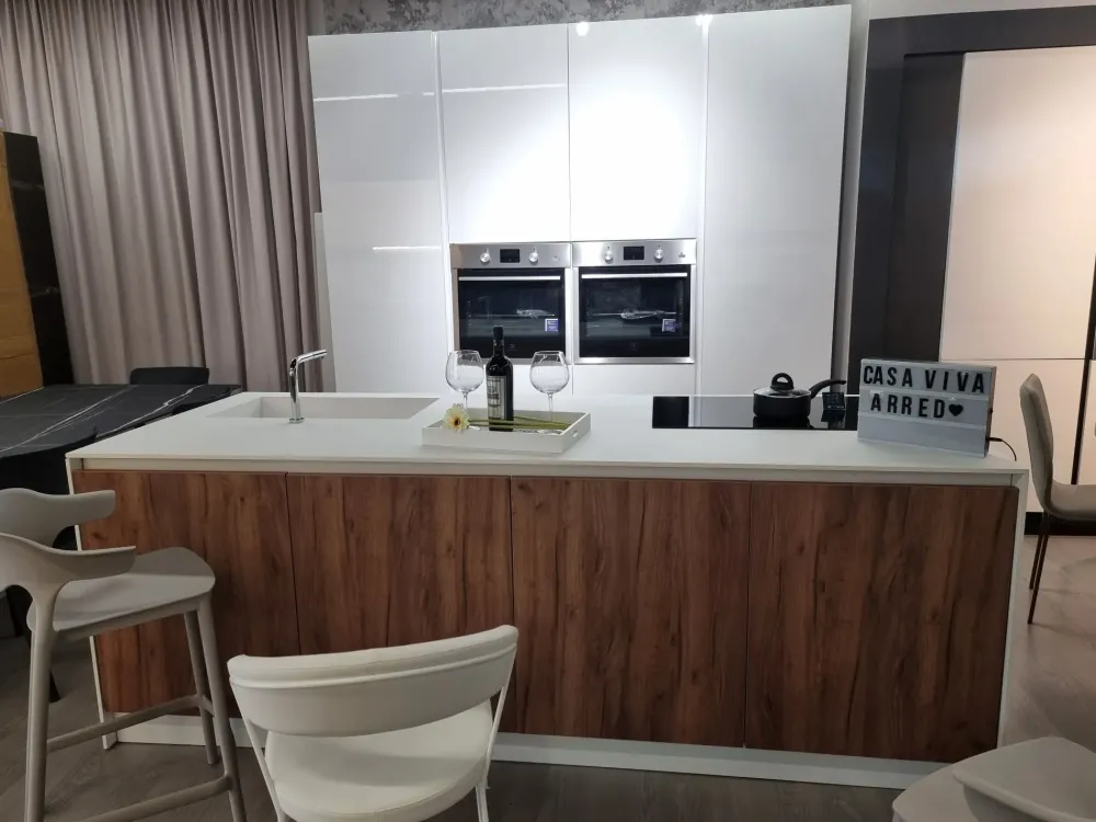Mobilturi Cucina bianca moderna ad isola Nevada tiffany- Cucine Ad Isola|Cucine Moderne
