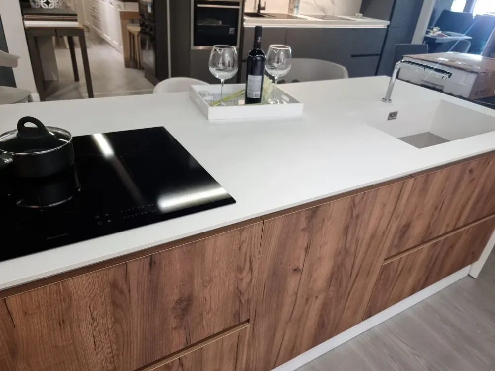 Mobilturi Cucina bianca moderna ad isola Nevada tiffany- Cucine Ad Isola|Cucine Moderne