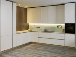 Diotti.com Cucina bianca moderna ad angolo Eleven 01 outlet a soli 24490 Euro- Cucine Ad Angolo|Cucine Moderne