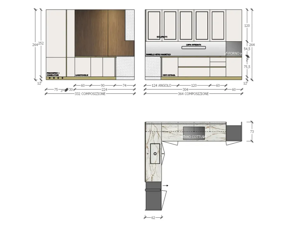 Diotti.com Cucina bianca moderna ad angolo Eleven 01 outlet a soli 24490 Euro- Cucine Ad Angolo|Cucine Moderne