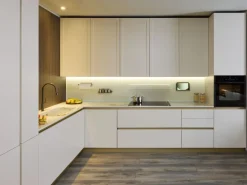 Diotti.com Cucina bianca moderna ad angolo Eleven 01 outlet a soli 24490 Euro- Cucine Ad Angolo|Cucine Moderne