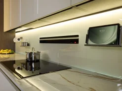 Diotti.com Cucina bianca moderna ad angolo Eleven 01 outlet a soli 24490 Euro- Cucine Ad Angolo|Cucine Moderne