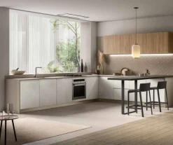 Collezione esclusiva Cucina bianca moderna ad angolo. Colonne in Offerta Outlet. Nuovi mondi cucine.- Cucine Ad Angolo|Cucine Moderne